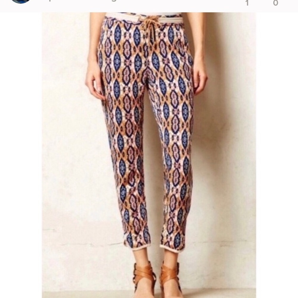 Anthropologie oil do joggers boho